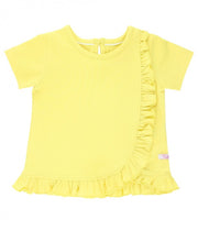 Load image into Gallery viewer, Lemon Ruffle Detail Top
