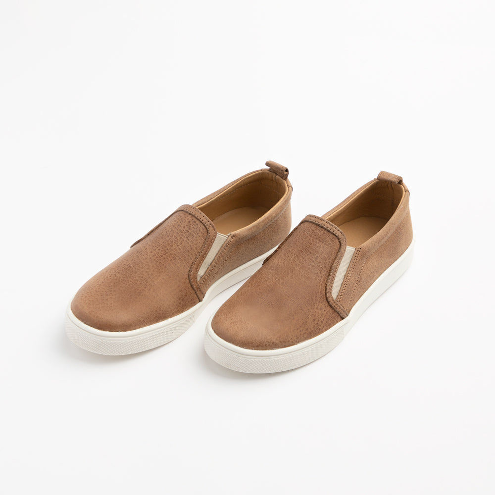Youth Weathered Brown Slip-on